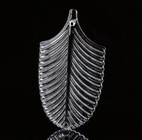 2 Thick 7.5 DecoratSquare Crystal Glass Block For Sale Feather Pattern Custom Made Solid Hanging
